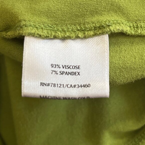 Eileen Fisher Avocado Green Long Sleeve Scoop Neck T-Shirt Top Viscose Large - Picture 6 of 7